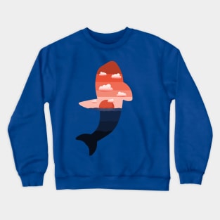 Cool Breaching Orca Silhouette Sunset Crewneck Sweatshirt